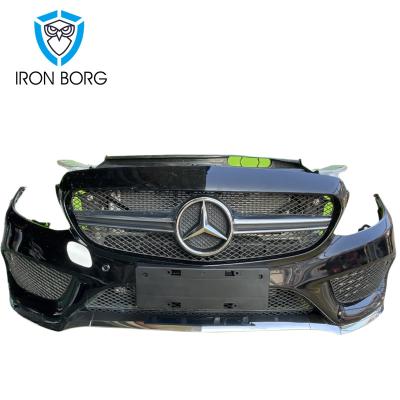 China Original Used Plastic Body Kit For Mercedes W205 C Class C200 C260 C300 Front Bumper Assembly Complete With Grills LED Headlights for sale