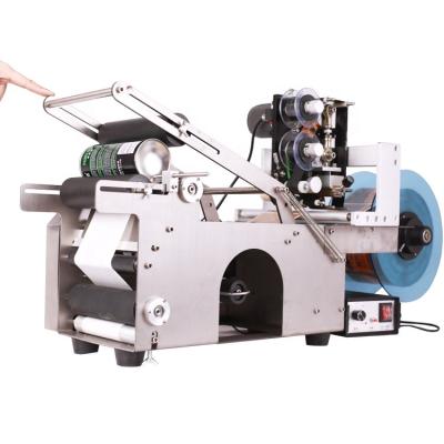 China Semi Automatic Small Food Water Bottle Printing Labeling Machine for sale