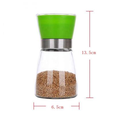 China Hotsale Sustainable Food Grade 6oz 180ml Salt and Pepper Grinder Set Spice Herb Mill for sale