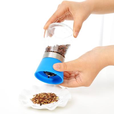 China Sustainable Manual Type Spice Salt And Pepper Grinder Set / Glass Jar With Grinder Lid for sale