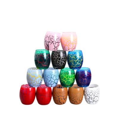 China Handcrafted Candle Holders Decorations Design Romantic Candle Jar Glass Set Colorful Household Candle Jars New for sale