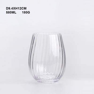 China Wholesale Beer Glass Stocked Ball Glass Cup Drinkware Mugs 16oz Without Handle for sale