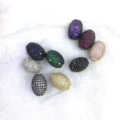 China Lead-free and nickel-free Wholesale pave diamond spacer beads , CZ micro pave beads for sale