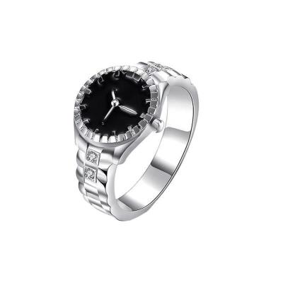 China Environmental friendly / fashion / waterproof Hot Selling Fashion Diamond Watch Decoration Ring Female S925 Thai Silver Ring Jewelry for sale