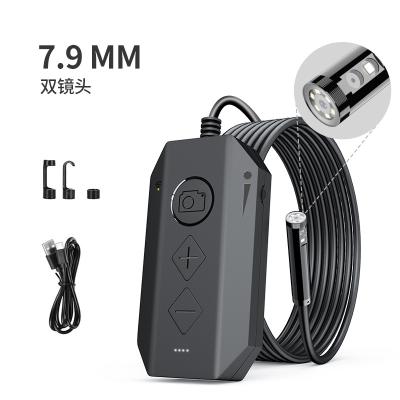 China Mini Camera 1080P HD WiFi Borescope Camera 7.9mm Dual Lens Waterproof/Waterproof For Inspecting Engine Motor Sewer Duct Vehicle 1M for sale