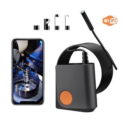 China Waterproof / Weatherproof 2021 New Model 8mm 5m Hard Cable 6 Led Light Waterproof Type-C Video Borescope WIFI Inspection Wifi Camera for sale