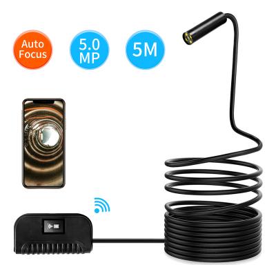 China Waterproof/Wireless Waterproof WIFI Auto Focus 11.2mm 3.5m HD 1944P Digital Inspection Borescope with 4 LED Camera Lights for Underwater Pipe Detection for sale