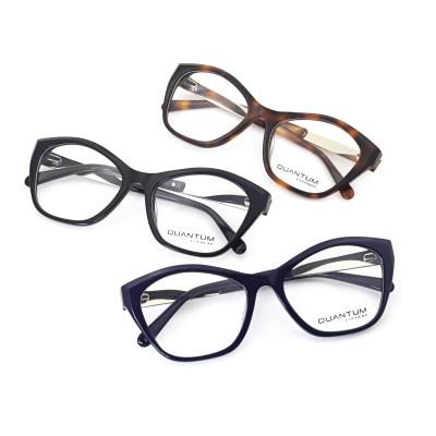 China Fashionable Designer Acetate Eyeglasses Frames Optical Eye Glasses For Ladies for sale