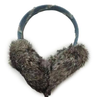 China Fashion Wholesale Hot Sale High Quality Faux Rabbit Fur Warmer Winter Earmuff Fluffy Top Selects Design Winter Unisex Earmuff for sale