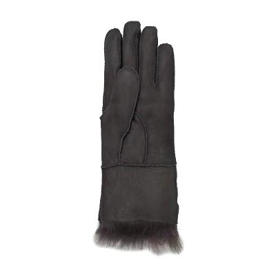 China Women's Unique Black Winter Quality Water Resistant Long Guaranteed Leather Gloves LGSDF0011 for sale