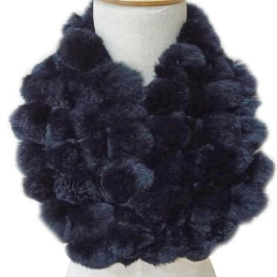 China Soft warm thick elegant autumn and winter fashion wholesale fashion dyeing real Rex Rabbit Fur Women Scarf for sale