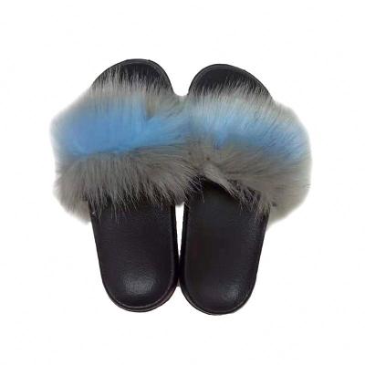 China Fashion Trend Custom Cheap Designer Durable Bedroom Premium Durable Ladies Woman Fur Non-Slip Indoor Slippers for sale