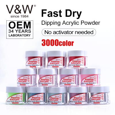 China Custom DIY Nail Art VW Personal Factory 1oz Dipping Powder System For Nail Beauty Quick Dry Dip Chrome Powder Nails 3 In 1 Dip Nail Polish for sale