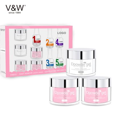 China Wholesale VW Personal DIY Nail Art Dip Gel Powder Quick Dry French Dip Powder Starter Kit Dipping Powder Acrylic Custom Bulk Nail Dipping 8oz/16oz/1kg for sale