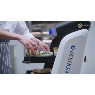 China Catering Service Server AI Intelligent Contactless Food Dish Delivery Self-Filling Robot for sale