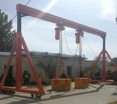 China Safety Sensor Liftable Small Portable Gantry Crane 1 Ton for sale