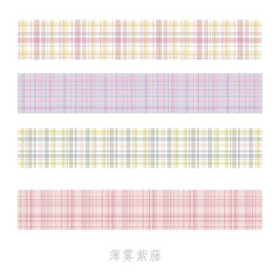 China Waterproof Hand Count Decorate Color Self Adhesive Wholesale Plaid Washi Tape Cute Washi Tape for sale