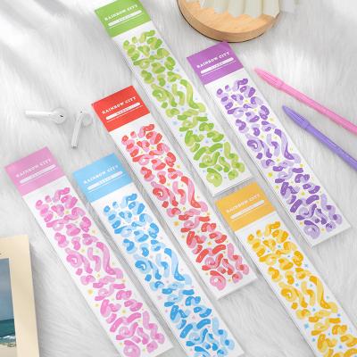 China Newest Diy Ribbon Pet 2 Piece/Pack Sticker Decoration Bohemian Style Sticker Mobile Phone Decorative Colorful Sticker for sale