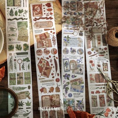 China 60*350mm Sticker Mark Creative Sharing Washi Tape Natural Vintage Album Japanese Paper Sticker Retro Factory Waterproof Specimens for sale