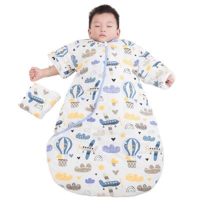 China Anti-Bacterial High quality autumn and winter thickened 100% cotton super soft long-sleeved baby sleeping bags for sale