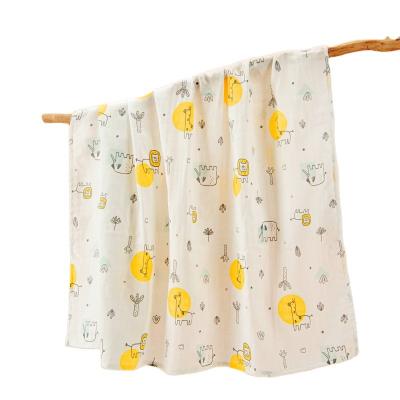 China New Arrival Factory Price Muslin Bamboo Fiber Double Diapers Wearable Baby Wrap Gauze Blanket Infant Bath Towel for sale