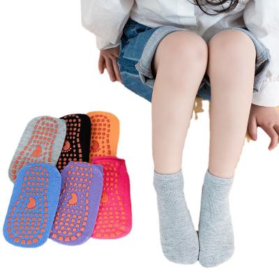 China 2022 New Pure Color Infant Pure Color Custom Made Cotton Breathable Non-slip Baby Silicone Gel Socks for sale