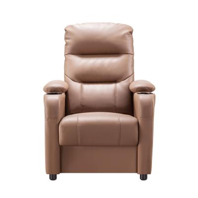 China Theatermeubilair Echt leer Power Elektrisch Recliner Sofa Stoel met Cup Holder Te koop