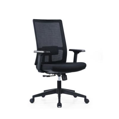 Chine Chaise d'ordinateur de bureau tournante ergonomique à bras 2D avec support lombaire et tissu en maille à vendre