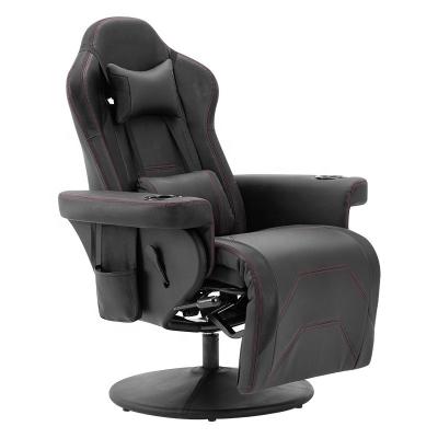 China Traditional Design Luxury Gaming Chair with Cup Holder Bluetooth Speakers and Footrest for sale