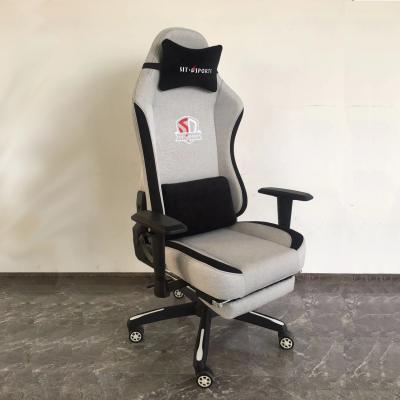 China Gaming Chair with Fabric Cover Massage Function and Adjustable Backrest 90-180 degrees à venda