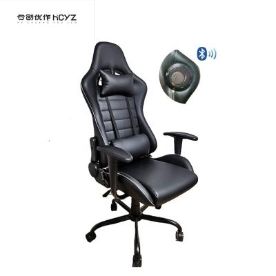 China Comfortable Ergonomic PU Leather Gaming Chair with Massage Function and LED Light Te koop