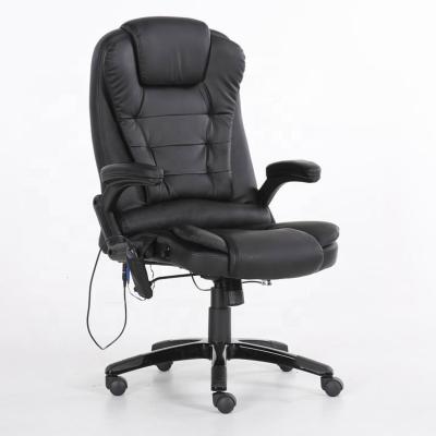 China Commercial Furniture Classic Boss Office Chair with Massage Footrest in PU Leather Te koop