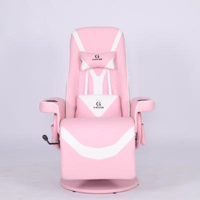 Cina Specific Office Chair Luxury Gaming Chair with Cup Holder in Pink Racing Style Leather in vendita