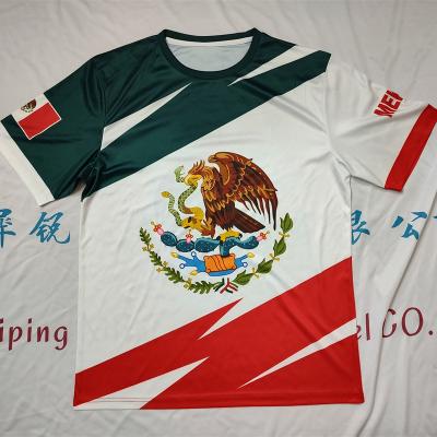 China Coolmax Hot Sale Mixable Batch Breathable Short Sleeve Personalized Edition Custom Mexican Green Memorial T-Shirt for sale