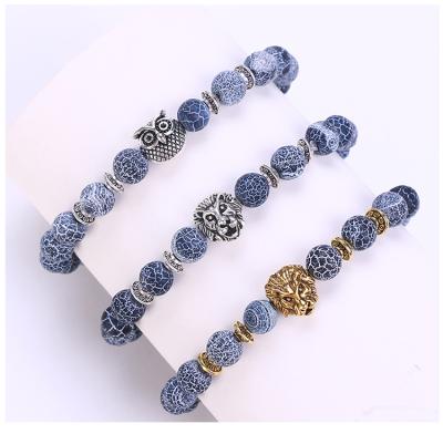 China Factory Sale FASHIONABLE High Quality Hard Stone 8mm Hand Assembled Beads Beading FashionJewelry Bracelet for sale