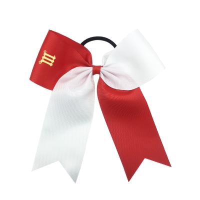 China Fashion Customize Angel Numbers Fashion Top Hair Ribbon Bow Knot Silk Scrunchy Hair Scrunchies Accessories for sale