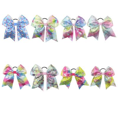 China Decoration and Colorful Embellishment Hair Ribbon Bow Elastic Band Ribbon Bow Headband for sale