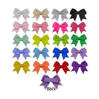 China Amazon Hot Selling Half Hair Clip Striped Toddler Kid's Grosgrain Ribbon Bow Hair Clips Barrettes Grabs Accessories for sale