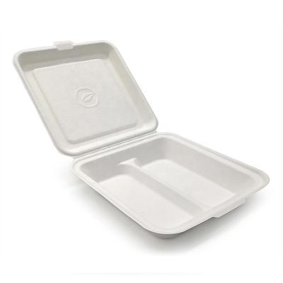 China Compostable Biodegradable Within 90 Day Good Quality Bagasse Fast Food Box Bento Lunch Box Take Out Container Food Box for sale