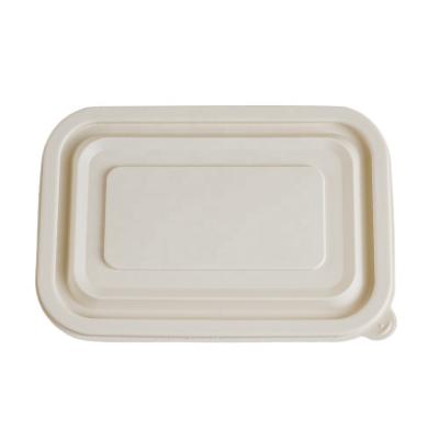 China Hot Selling Modernism Non-pollution Pla Lining Salad Box Cornstarch Pla Lunch Box Square Pla Paper Box With Lid for sale