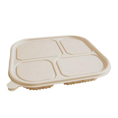 China Modernism Reasonable Price 2/3/4/5 Compartments Pla Lunch Box Take Away Lunch Box With Pla Cornstarch Box Food Container for sale