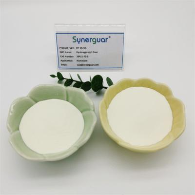 China Stal die Hydroxypropyl Guar Hoge transparantie van Gompoeder 39421-75-5 voor Homecare schuimen Te koop