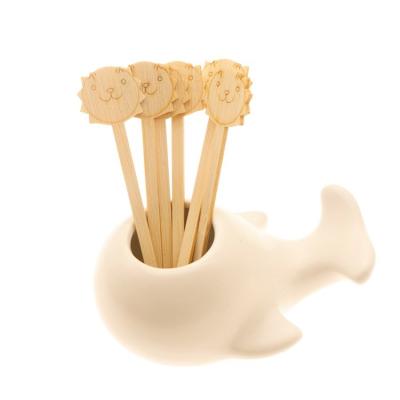 China Disposable 100% Natural Bamboo Knot Shaker Eco Friendly Bamboo Color Cocktail Picks for sale