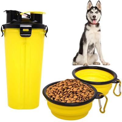 China Viable Multi-Color Portable Outdoor Bottle Water Bottle Pet Food and Water Pet Dual-Use Bottle for sale