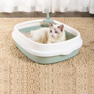 China Viable Pet Sifting Cat Pan Litter Box Manufacturer with Customer Logo Frame Support for sale