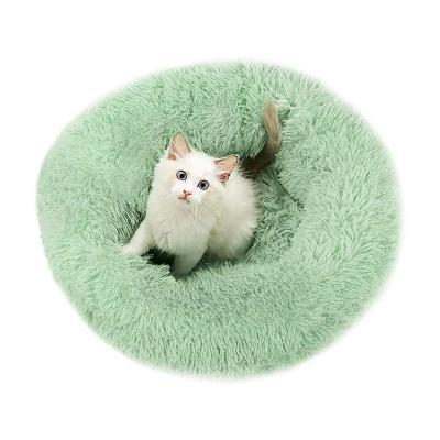 China Soft Washable Comfortable Dog Bed Donut Cuddler Round Dog Bed and Cat Cushion Bed Orthopedic Dog Waterproof XS Size for sale