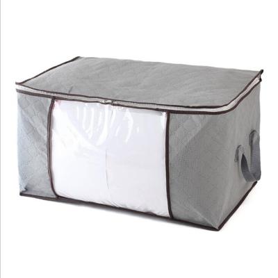 China Vision Canvas Folding Decorative Storage Boxes with Lids, Comforter and Cotton Clothing Storage Bag for sale