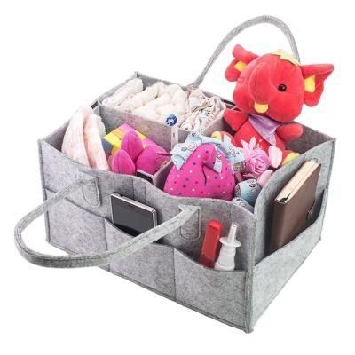 China 40x28x25cm durable felt collapsible and convenient storage solution felt bin felt storage basket for sale