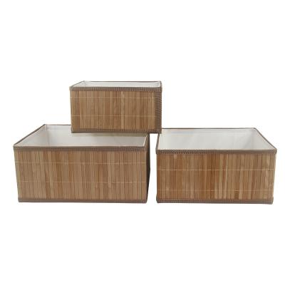 China Sundries wholesale antique craft woven nature clothes sundries bin basket storage bamboo laundry baskets for sale