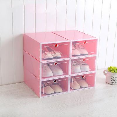 China Viable wholesale custom shoe container sneaker display with logo plastic stackable shoe storage box for sale for sale